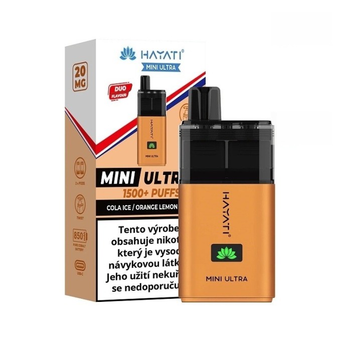 Hayati Mini Ultra Cola Ice/Orange Lemon & Lime 20mg 1500 potahů