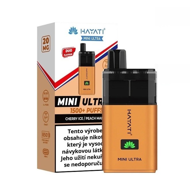 Hayati Mini Ultra Cherry Ice/Peach Mango 20mg 1500 potahů