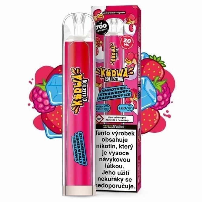 Kurwa Collection Smoothie Strawberry Raspberry Ice 20mg 700 potáhnutí