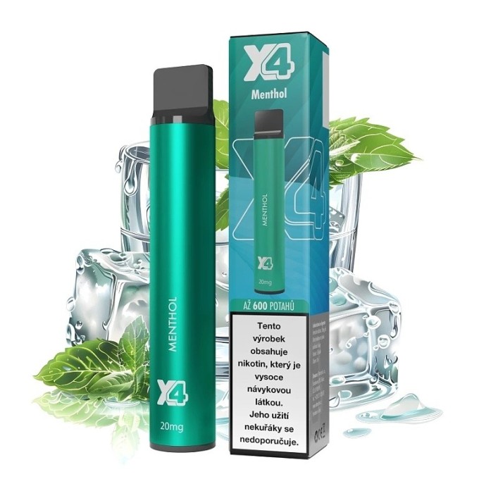 X4 Bar Menthol 20 mg 600 potáhnutí