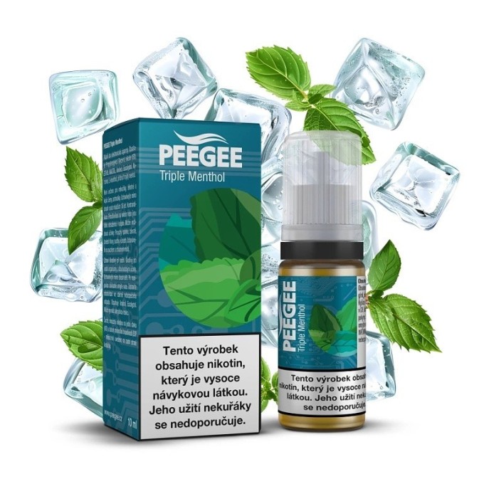 PEEGEE Trojitý mentol 10 ml 6 mg