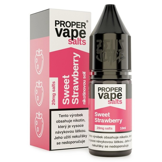 Zeus Juice Proper Vape Salt Sweet Strawberry 20mg 10ml