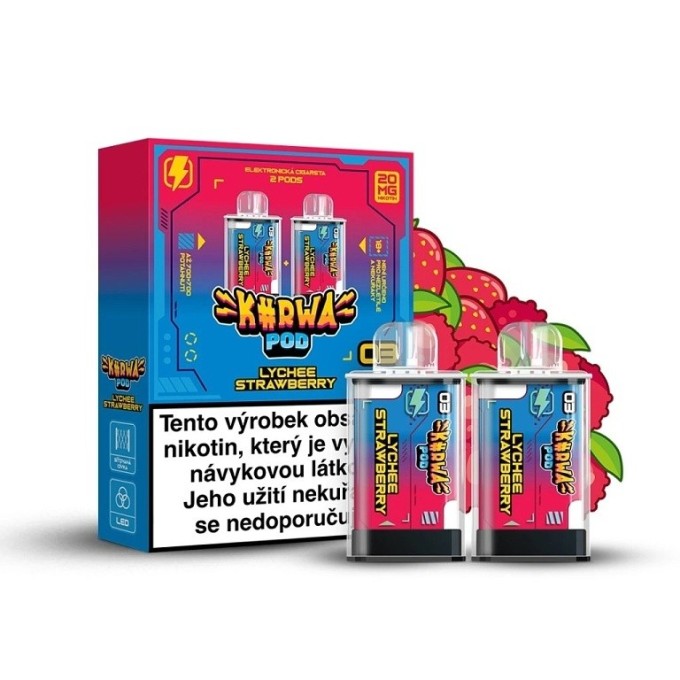 Kurwa Pod Cartridge 2PACK Lychee Strawberry 20MG