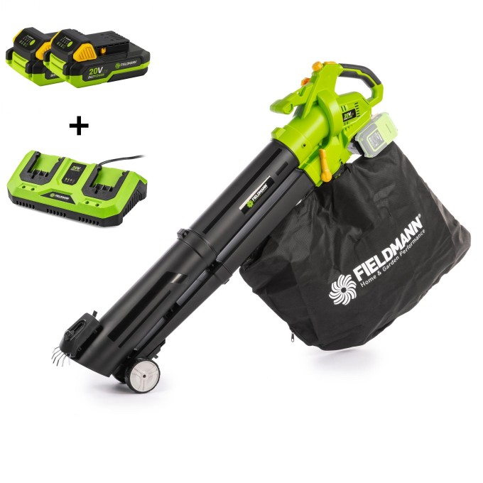 FIELDMANN FZF70725-0 Aku zahradní vysavač + SADA 2x AKKU+ DUO NABÍJEČKA