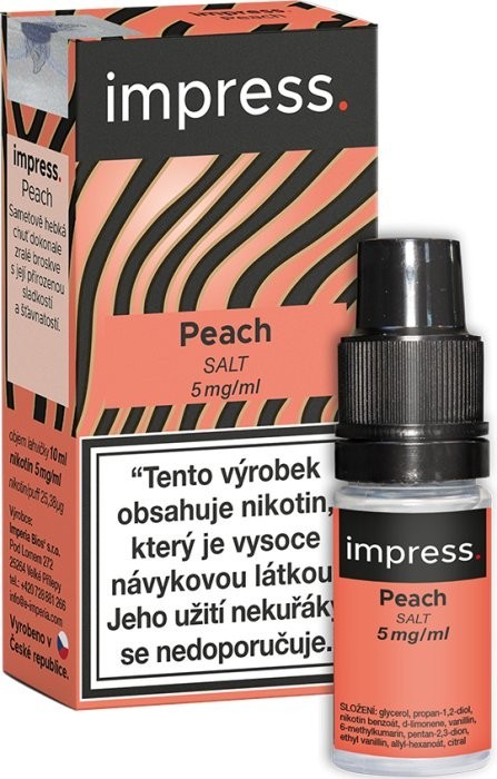 Liquid IMPRESS SALT Peach 10ml - 5mg