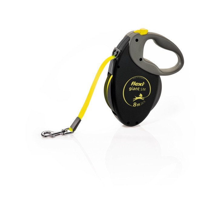 Flexi Vodítko Giant S/M pásek 8m černo-žluté