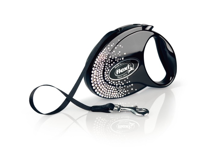 Flexi Vodítko Glam Splash M pásek 5m Crystal