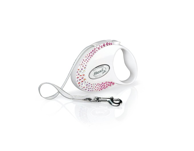 Flexi Vodítko Glam Composition S pásek 3m Pearl White