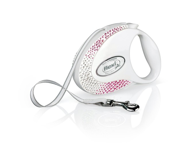 Flexi Vodítko Glam Composition M pásek 5m Pearl White