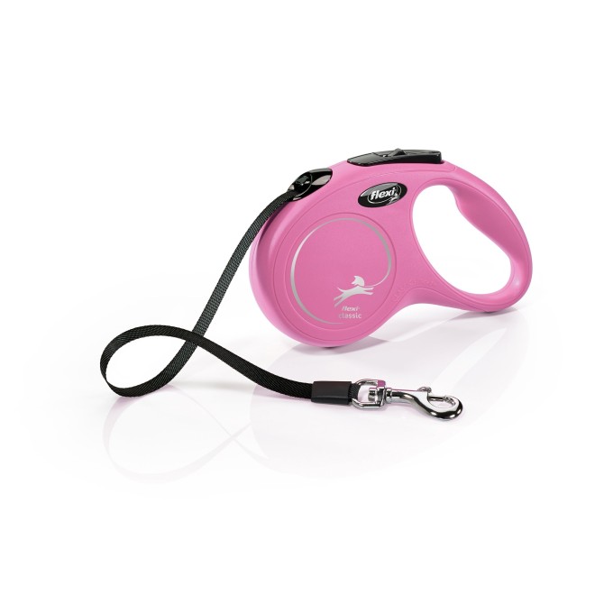 Flexi Vodítko Classic S pásek 5m růžové