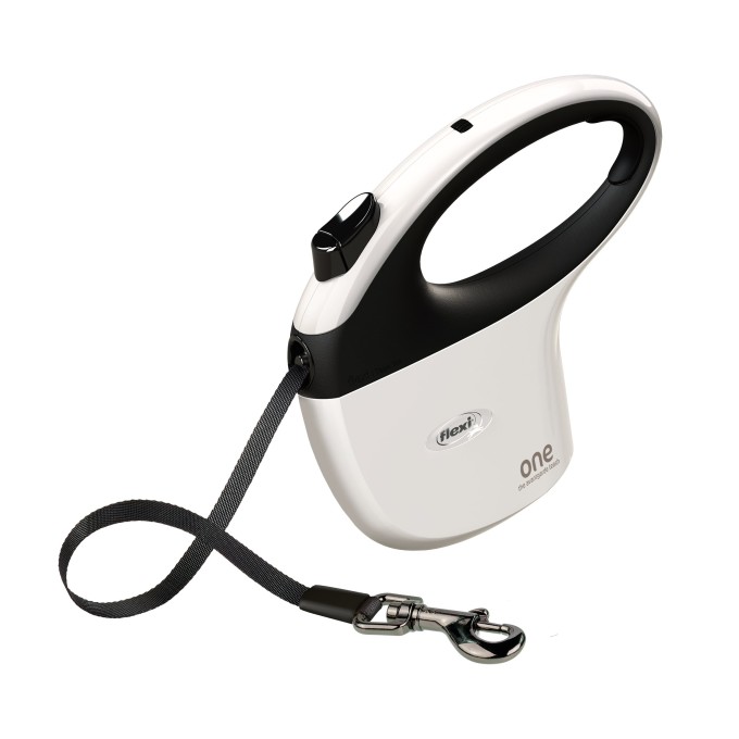 Flexi Vodítko One for All pásek 5m bílo-černé