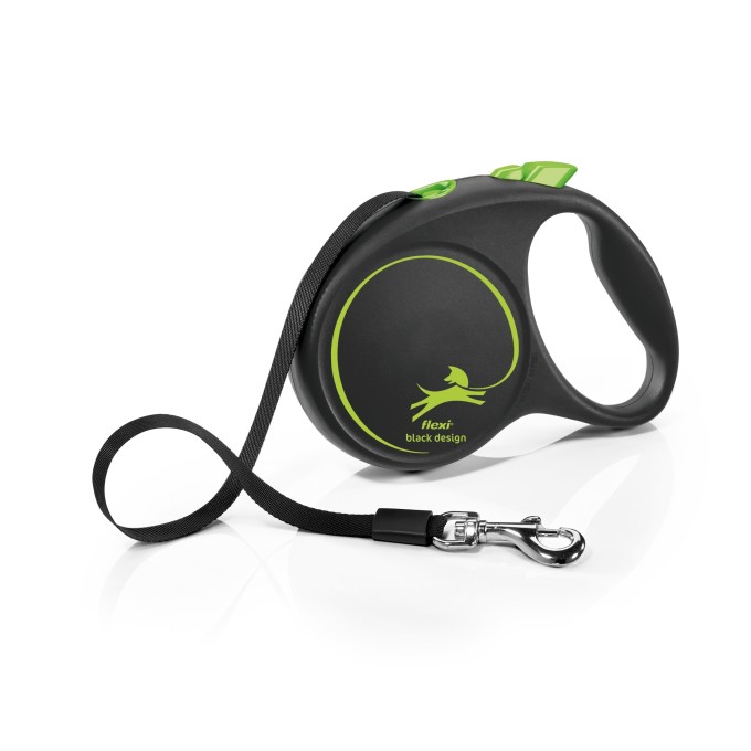 Flexi Vodítko Black Design L pásek 5m černo-zelené