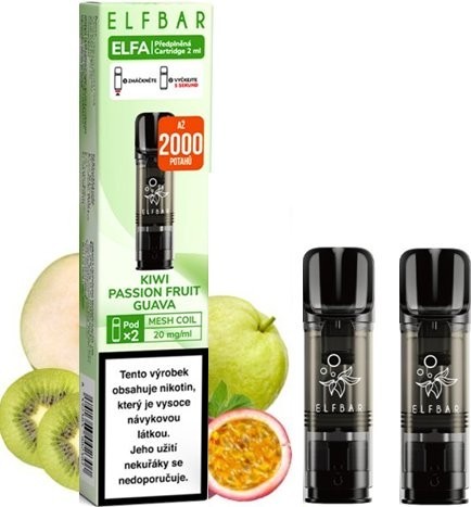 Elf Bar ELFA Pods cartridge 2Pack Kiwi Passion Fruit Guava 20mg