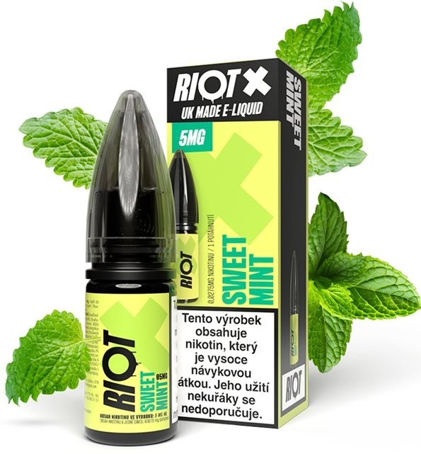 Liquid RIOT X Salt Sweet Mint (Jemná máta) 10ml-10mg