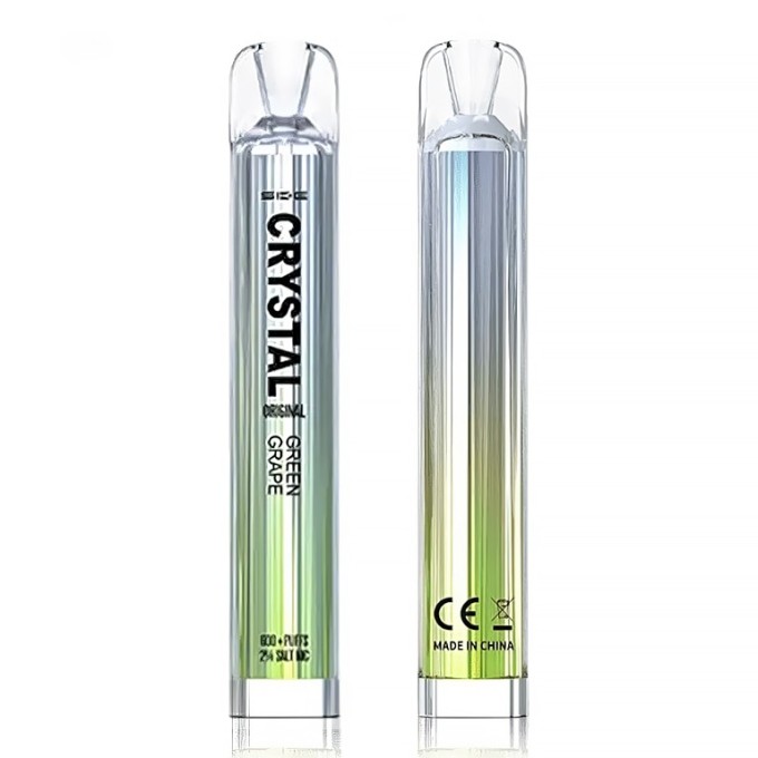 Crystal Bar 600 jednorázová e-cigareta GREEN GRAPE (zelené hrozny) 20mg