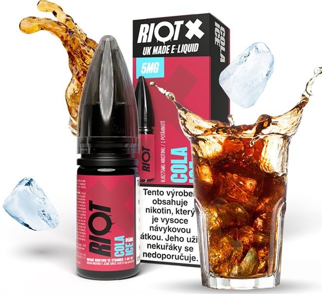 Liquid RIOT X Salt Cola Ice (Ledová cola) 10ml-10mg