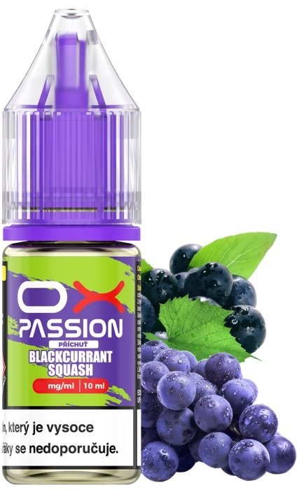 Liquid OXVA OX PASSION Salts Blackcurrant Squash 10ml - 20mg