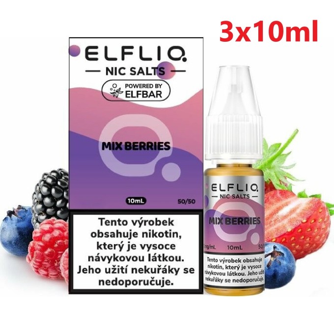 Liquid ELFLIQ Nic SALT Mixed Berries 3x10ml - 10mg