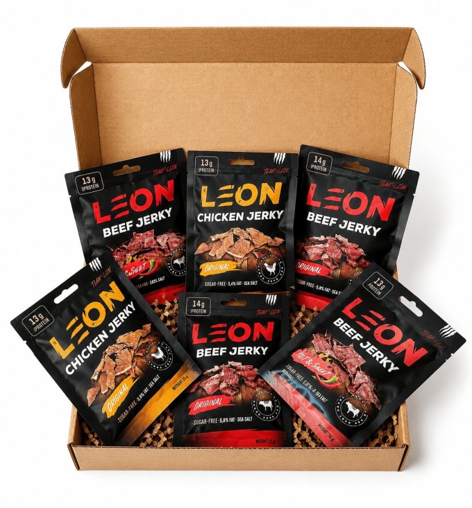 LEON Jerky Dárkový set sušeného masa 150g