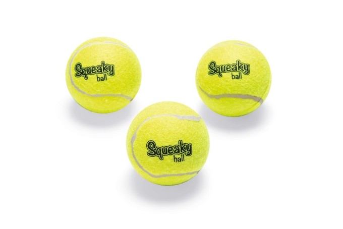 Beeztees Tenisový míček s pískátkem 6,5cm 3ks