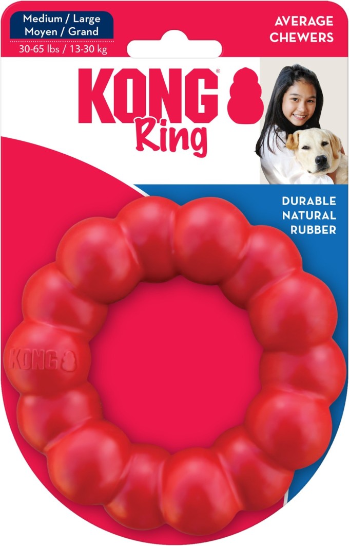KONG Hračka Ring M červená