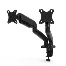 PORT CONNECT držák na monitor na hranu stolu, 2ramena, VESA do 32", šedý