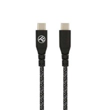 Tellur GREEN ECO, USB-C kabel na USB-C, 3A, PD60W, 1m, Nylon, černý