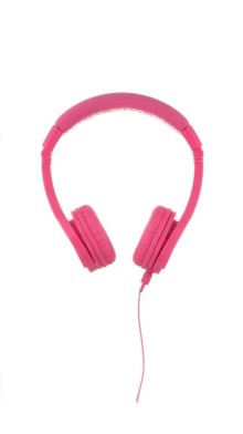 BuddyPhones Explore+  dětská drátová sluchátka s mikrofonem, růžová