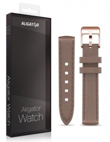 Náhradní řemínek ze syntetické kůže pro Aligator Watch Grace 16mm, cappuccino