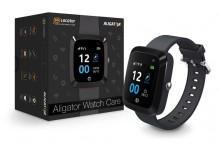Aligator Watch Care, GPS Wi-Fi, černé seniorské chytré hodinky