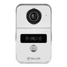 Tellur Smart WiFi Video DoorBell, 1080P, Funkce odemknutí, Vnitřní zvonek, šedá