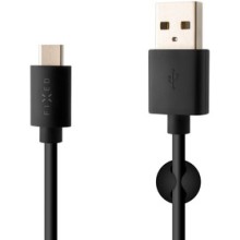 FIXED USB/USB-C kabel, USB 2.0, 1m,černý