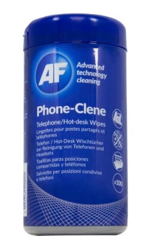 AF Phone-Clene - Čistící hygienické ubrousky na telefony/náhlavní soupravy AF (100 ks)