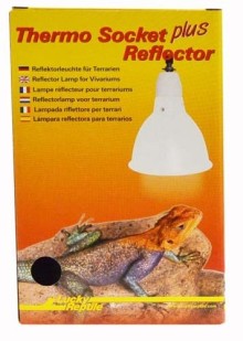 Lucky Reptile Thermo Socket plus Reflector Malý bílý, V.17 x ø14 cm