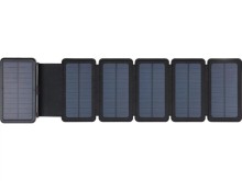 Sandberg Solar 6-Panel Powerbank 20000mAh, solární nabíječka, černá