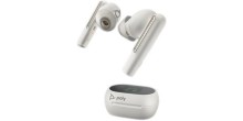 Poly VOYAGER FREE 60+ UC, bezdrátová sluchátka, smart nabíjecí case, bílá