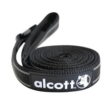 Alcott Reflexní vodítko pro psy, černé, velikost S