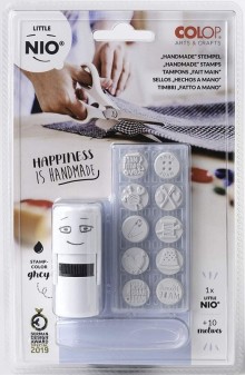 COLOP Little NIO Handmade (10 ks motivů+razítko+polštářek šedé barvy)