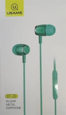 USAMS EP-26 Metal In-Ear Stereo Headset 3,5mm Blue