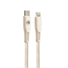 Tellur GREEN ECO, USB-C kabel na Lightning, Apple MFI Certified, 2.4A, 1m, krémový