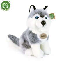 Rappa Plyšový pes Husky sedící 30 cm ECO-FRIENDLY