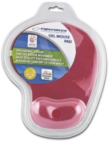 Podložka pod myš Esperanza - gelová, červená