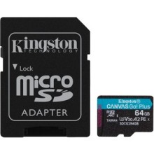 KINGSTON MicroSDXC 64GB U3 V30 70MB/W