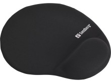 Sandberg Memory Foam Mousepad Round, podložka pod myš s opěrkou zápěstí, černá