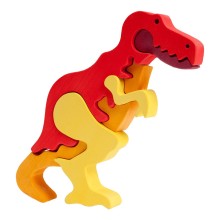Fauna Dřevěné vkládací puzzle z masivu T-rex