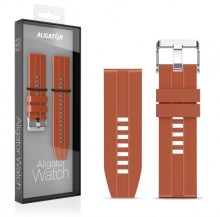 Náhradní silikonový řemínek pro Aligator Watch Pro a Aligator Watch Pro X 22mm, cihlový