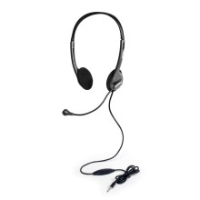 PORT CONNECT - Stereo headset s mikrofonem, 3,5mm jack, černá