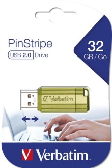 32GB USB Flash 2.0 PIN STRIPE Store'n'Go zelený Verbatim P-blist