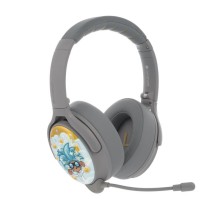 BuddyPhones Cosmos+  dětská bluetooth sluchátka s odnímatelným mikrofonem, světle šedá
