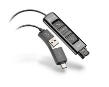 Poly DA85, USB-A/C adaptér pro připojení QD sluchátek k PC, ovládací prvky